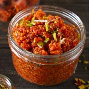 Carrot Pudding with vanilla