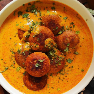 Awadhi Yam and Mango Kofta Curry